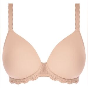 Freya Expression Demi Plunge Moulded Underwire Bra, 34J, Natural Beige